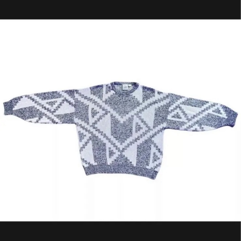 Vintage AITCH Sweater Made In Korea  Abstract Geometric Small